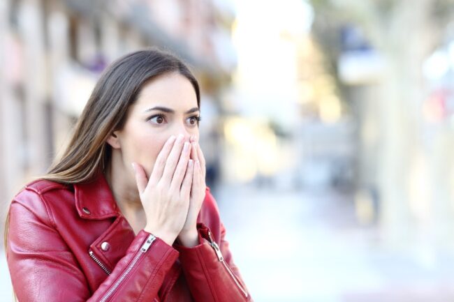 woman having intrusive thought