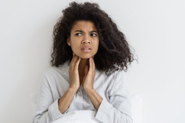 anxiety about her swallowing