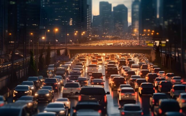 Traffic on a highway