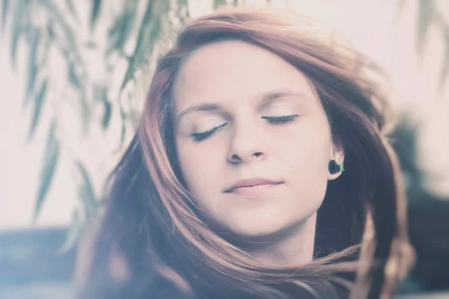 dbt-radical-acceptance-face Woman succeeding in using radical acceptance in DBT