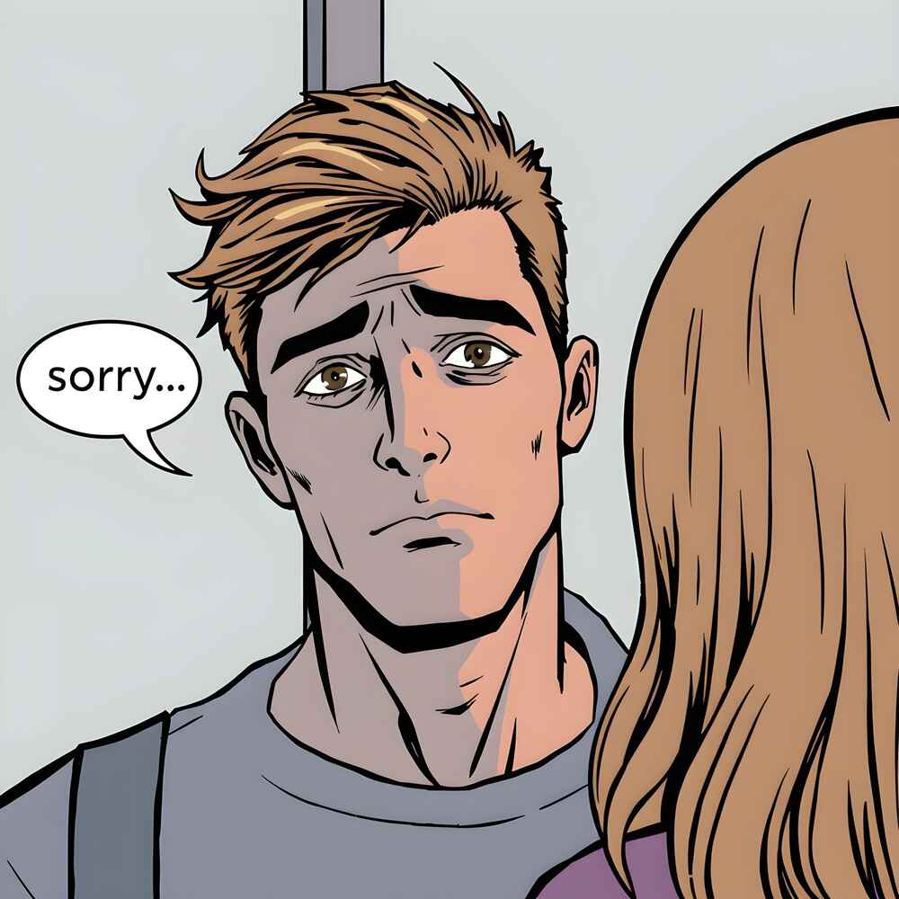 man with personalization cognitive distortion apologizes to someone.