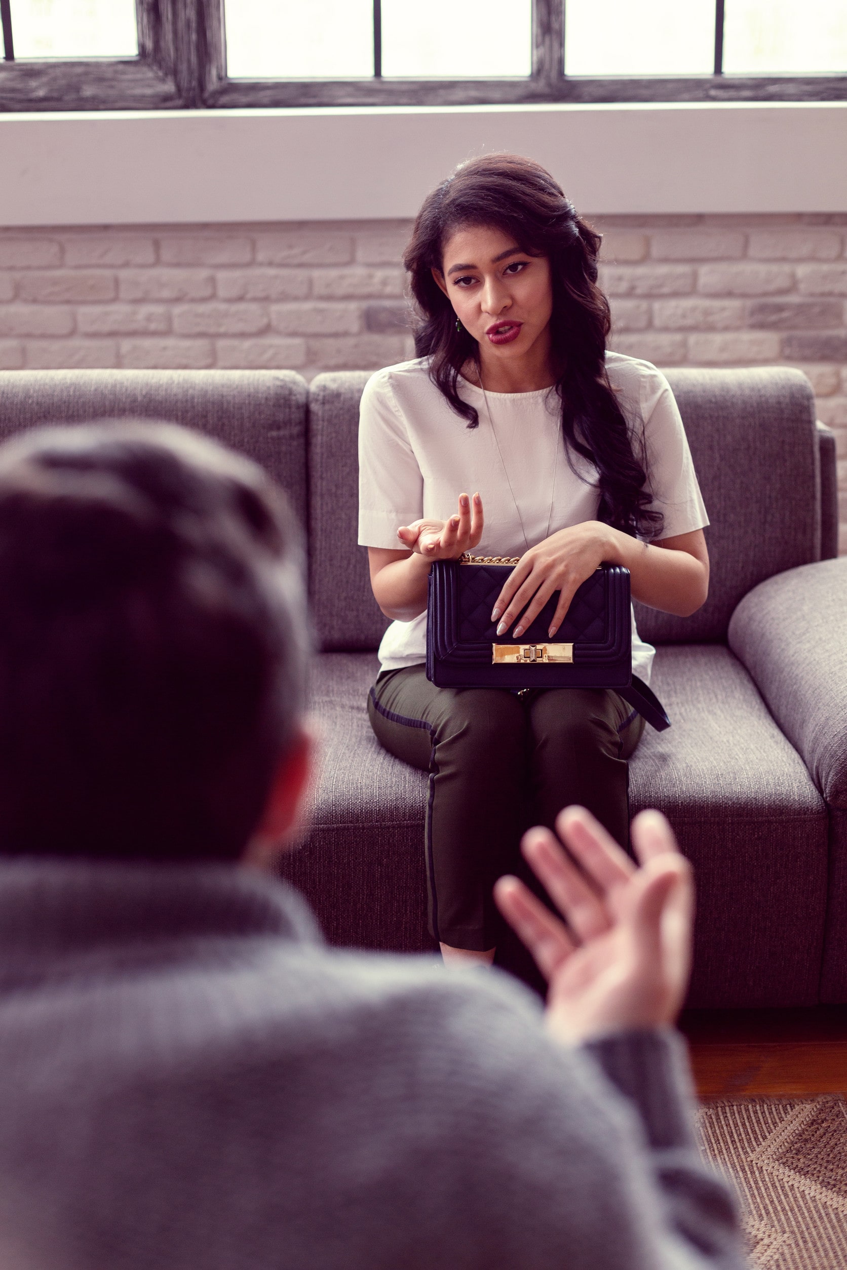 Woman in CBT or DBT therapy